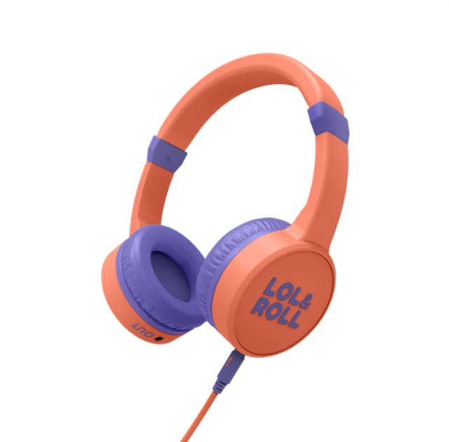 Levně Energy Sistem Lol&Roll Pop Kids Headphones Orange, navržená speciálně pro děti, omezením hladiny zvuku, Music Share