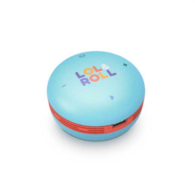 Levně Energy Sistem Lol&Roll Pop Kids Speaker Blue, Přenosný Bluetooth repráček s výkonem 5 W a funkcí omezení výkonu