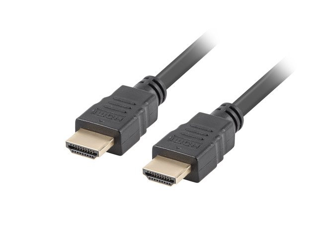 Levně LANBERG High Speed HDMI 1.4 + Ethernet kabel, 4K@30Hz, CCS, M/M, délka 1,8m, černý, zlacené konektory