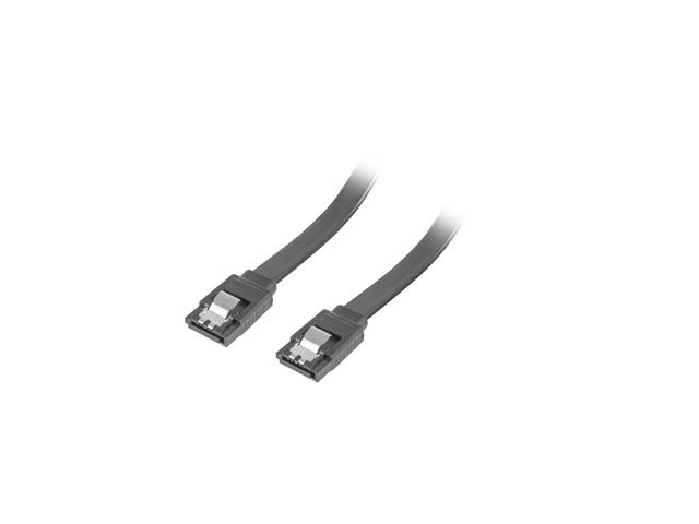 Levně LANBERG SATA III datový kabel (6GB/S) F / F 50cm, kovová západka, černý