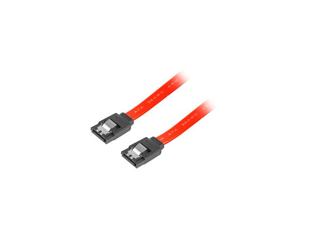 Levně LANBERG SATA II datový kabel (3GB/S) F / F 50cm, kovová západka, červený
