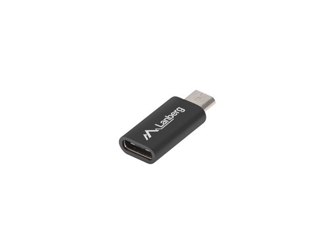 Levně LANBERG adaptér USB-C (F) 2.0 na USB MICRO (M), černý