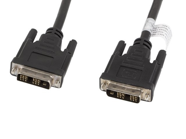Levně LANBERG připojovací kabel DVI-D(18+1) na DVI-D (18+1), M/M, délka 1,8m, single link, černý