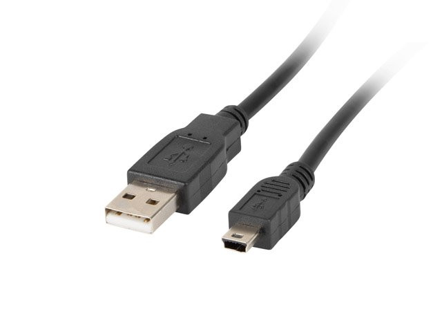LANBERG USB MINI (M) na USB-A (M) 2.0 kabel 0,3m, černý (CANON)