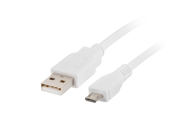Levně LANBERG Micro USB (M) na USB-A (M) 2.0 kabel 1,8m, bílý
