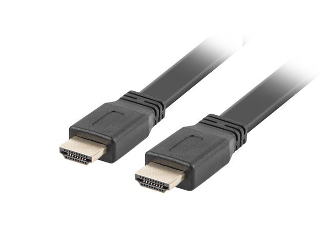 LANBERG HDMI M / M 2.0 plochý kabel 0,5m 4K černý