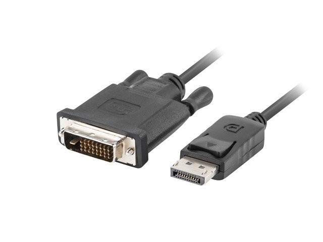 Levně LANBERG připojovací kabel DisplayPort 1.2 na DVI-D (24+1), M/M, délka 3m, dual link, černý