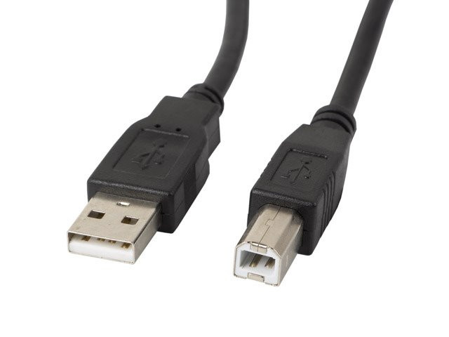 Levně LANBERG USB - A (M) na USB - B (M) 2.0, kabel 0,5m, černý