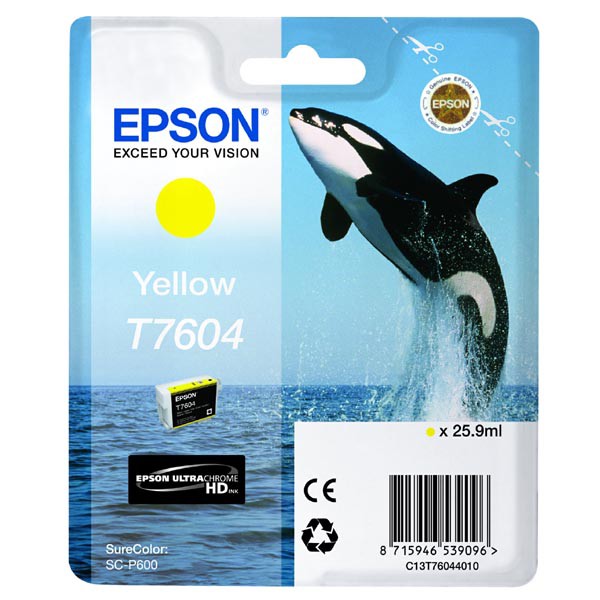 Levně EPSON T7604 (C13T76044010) - originální cartridge, žlutá, 25,9ml