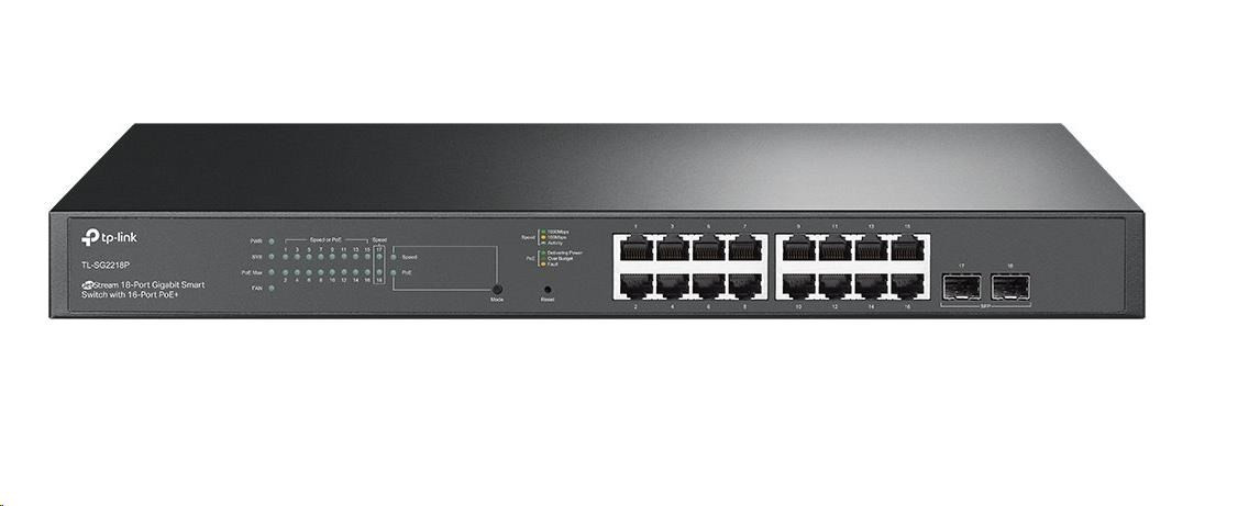 Levně TP-Link OMADA JetStream switch TL-SG2218P (16xGbE, 2xSFP, 16xPoE+, 150W)