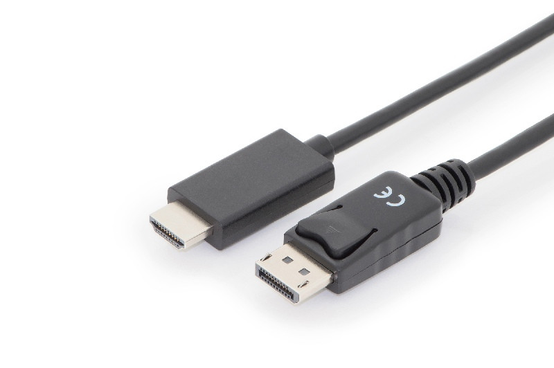 Levně Digitus kabelový adaptér DisplayPort, DP - HDMI typu A, M / M, 2,0 m, s blokováním, DP 1.2_HDMI 2.0, 4K / 60Hz, CE, bl