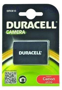 Levně DURACELL Baterie - DRCE12 pro Canon LP-E12, černá, 600mAh, 7.2V