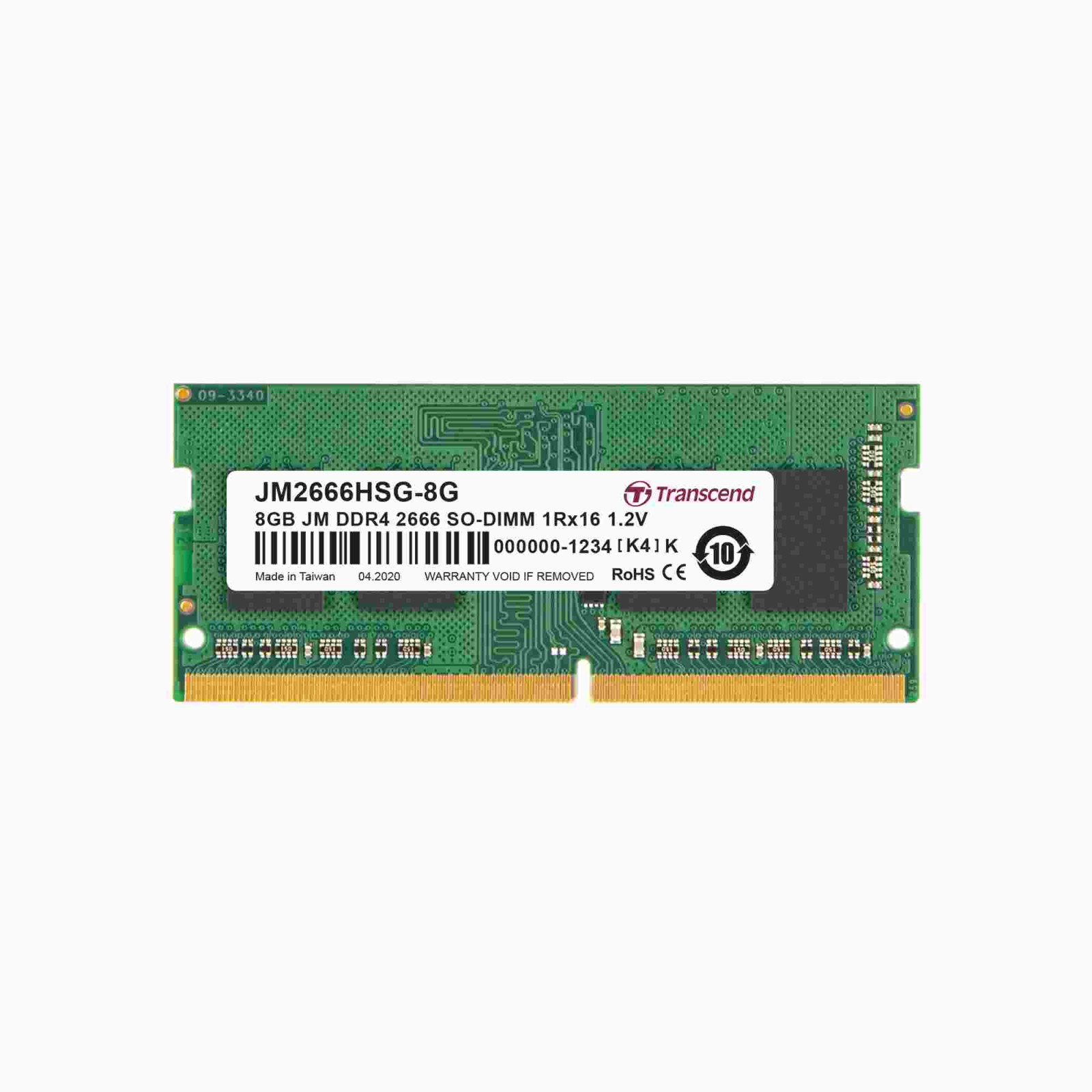 Levně TRANSCEND SODIMM DDR4 8GB 2666MHz 1Rx16 1Gx16 CL19 1.2V