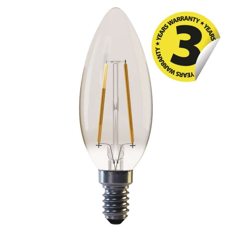 Levně Emos LED žárovka CANDLE, 2W/18W E14, WW+ teplá bílá+, 170 lm, Vintage, F