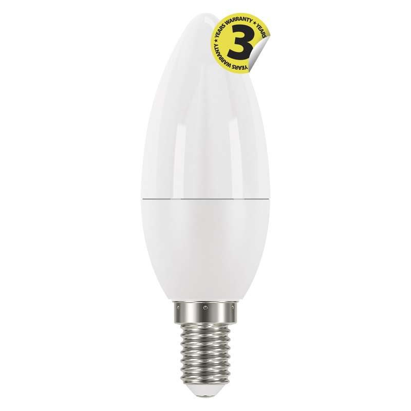Levně Emos LED žárovka CANDLE, 6W/40W E14, CW studená bílá, 470 lm, Classic A+