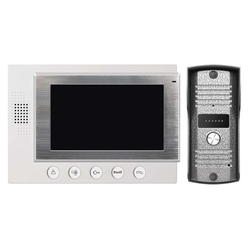 Levně Emos videotelefon EM-07HD, barevný 7" LCD + kamera s 1 tlačítkem, bílá
