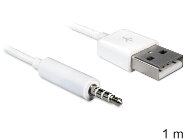 Levně Delock Cable USB-A samec > Stereo jack 3.5 mm samec 4 pin IPod Shuffle 1 m