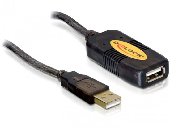 Levně Delock USB 2.0 kabel, prodlužující A-A samec/samice 5m, aktivní