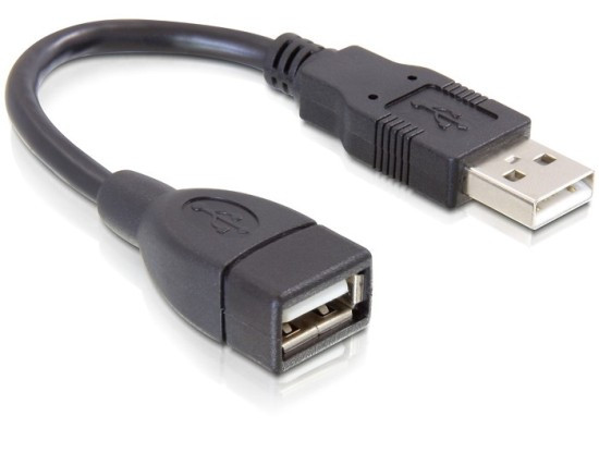 Levně Delock USB 2.0 kabel, prodlužující A-A samec/samice 13 cm