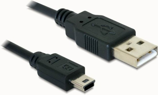 Levně Delock kabel USB 2.0 A-samec > USB mini-B 5-pin samec, 0,7 metru