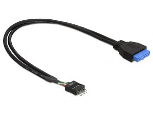 Levně DeLock adaptér USB 3.0 19-pin samice na USB 2.0 8-pin samec