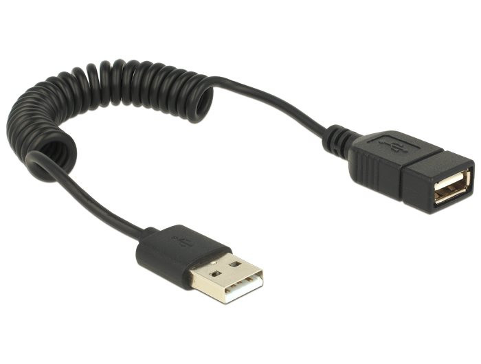 Levně Delock kabel USB 2.0, prodlužovací, samec/samice, kroucený kabel