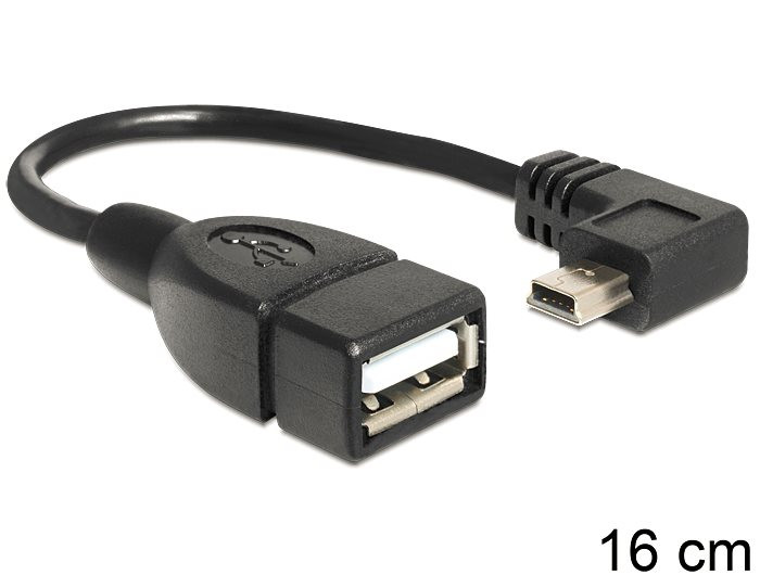 Levně Delock kabel USB mini samec > USB 2.0-A samice OTG 16 cm