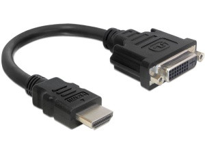 Levně Delock adaptér HDMI samec > DVI 24+1 samice, 20 cm