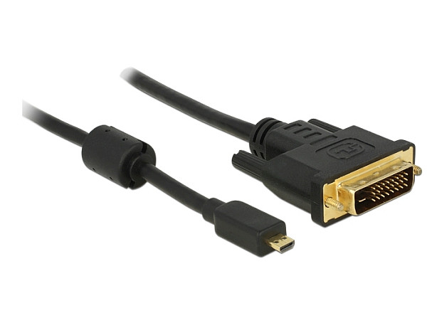 Levně Delock HDMI kabel Micro-D samec > DVI 24+1 samec 1 m