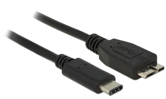 Levně Delock kabel SuperSpeed USB 10 Gbps (USB 3.1, Gen 2) USB Type-C™ samec > USB type Micro-B samec 0.5 m černý