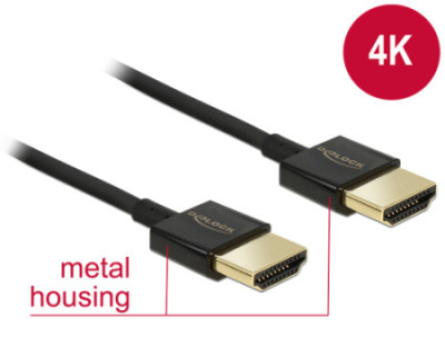 Levně Delock Kabel High Speed HDMI s Ethernetem - HDMI-A samec > HDMI-A samec 3D 4K 3 m aktivní Slim Premium