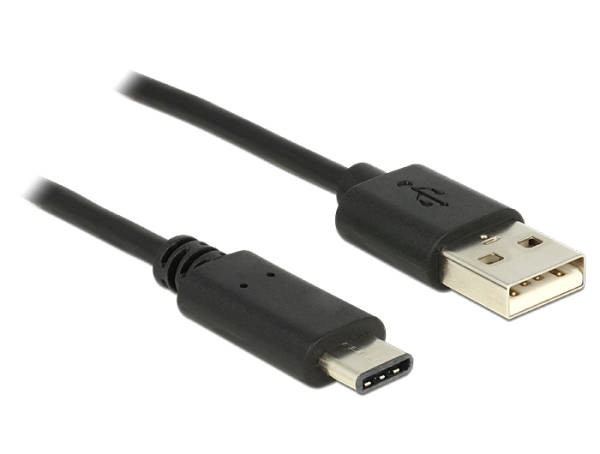 Levně Delock Cable USB 2.0 Type-A male > USB Type-C™ 2.0 male 2.0 m black
