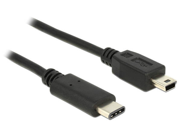 Levně Delock Kabel USB Type-C™ 2.0 samec > USB 2.0 typ Mini-B samec 0,5 m černý