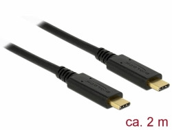 Levně Delock USB 3.1 Gen 1 (5 Gbps) kabel Type-C na Type-C 2 m 3 A E-Marker