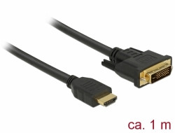 Levně Delock Kabel HDMI na DVI 24+1 obousměrný 1 m