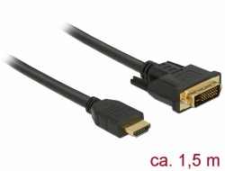 Levně Delock Kabel HDMI na DVI 24+1 obousměrný 1,5 m