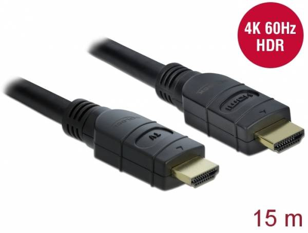Levně Delock Aktivní kabel HDMI4K 60 Hz 15 m