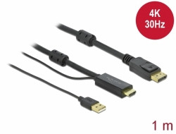 Levně Delock Kabel HDMI na DisplayPort 4K 30 Hz 1 m