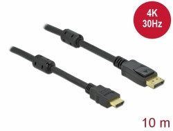 Levně Delock Pasivní kabel DisplayPort 1.2 na HDMI, 4K, 30 Hz 10 m