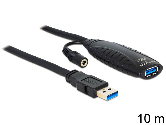 Levně Delock USB 3.0 prodlužovací kabel, aktivní 10 m