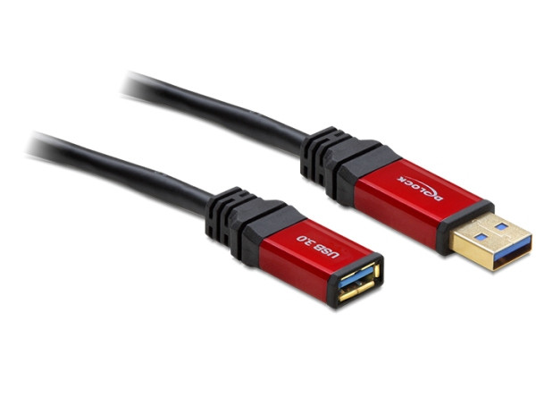 Levně Delock prodlužovací kabel USB 3.0-A samec / samice 1 m Premium