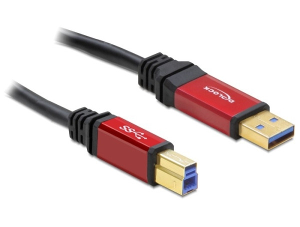Levně Delock kabel USB 3.0 typ A samec > USB 3.0 typ B samec 3 m Premium