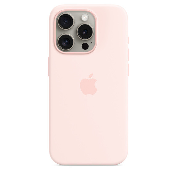 Levně iPhone 15 ProMax Silicone Case MS - Light Pink