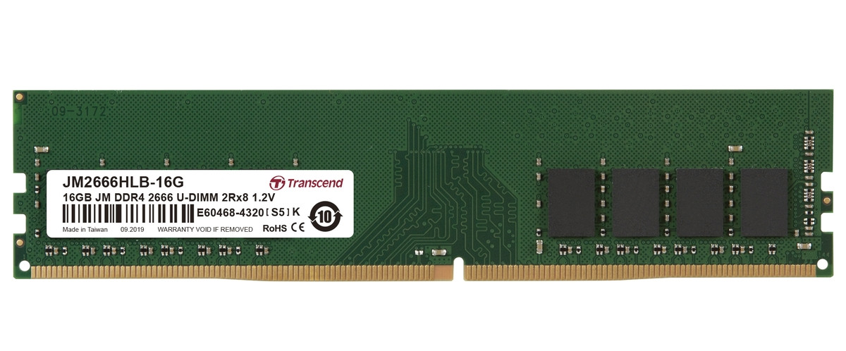 Transcend paměť 16GB DDR4 2666 U-DIMM (JetRam) 2Rx8 CL19
