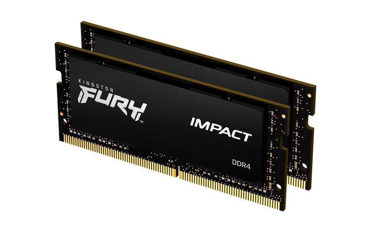 KINGSTON 16GB 3200MHz DDR4 CL20 SODIMM (Kit of 2) FURY Impact