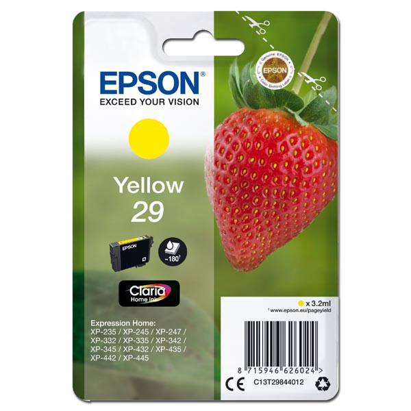 Levně EPSON T2984 (C13T29844012) - originální cartridge, žlutá, 3,2ml
