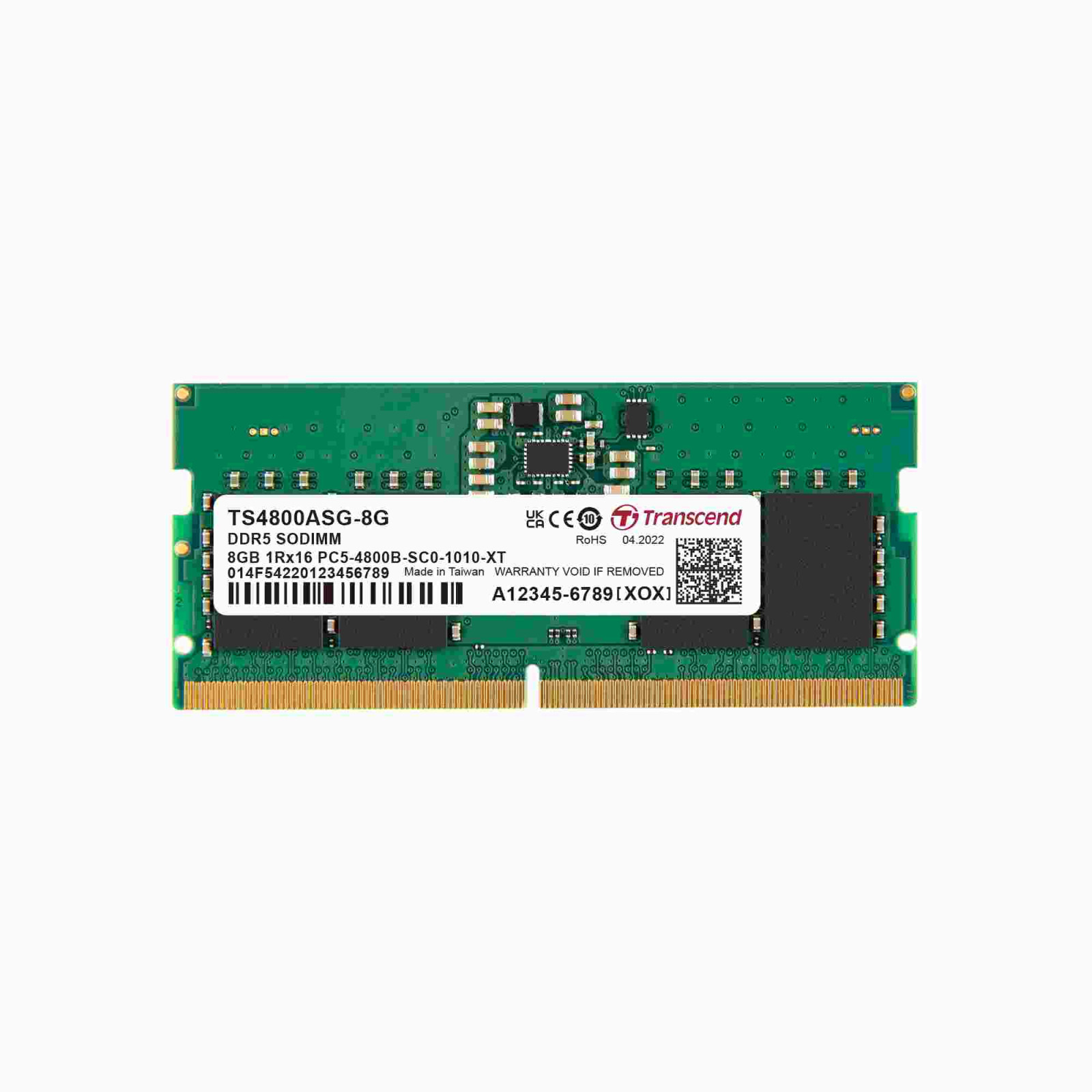 Levně TRANSCEND SODIMM DDR5 8GB 4800MHz JM 1Rx16 1Gx16 CL40 1.1V