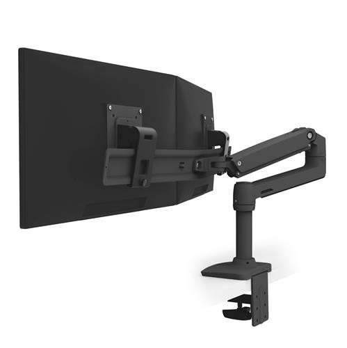 ERGOTRON LX Desk Dual Direct Arm, matná černá , stolní rameno pro 2 monitry až 25"
