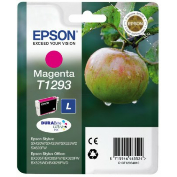 Levně EPSON T1293 (C13T12934022) - originální cartridge, purpurová, 7ml
