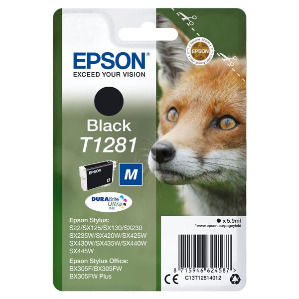 Levně EPSON T1281 (C13T12814022) - originální cartridge, černá, 5,9ml